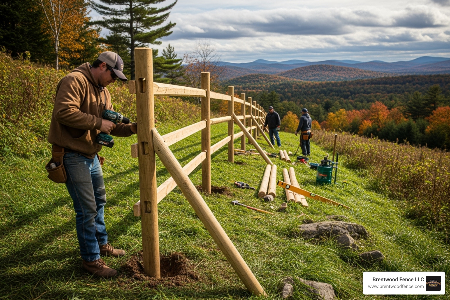 fence installation on sloped terrain - cost per ft wood fence