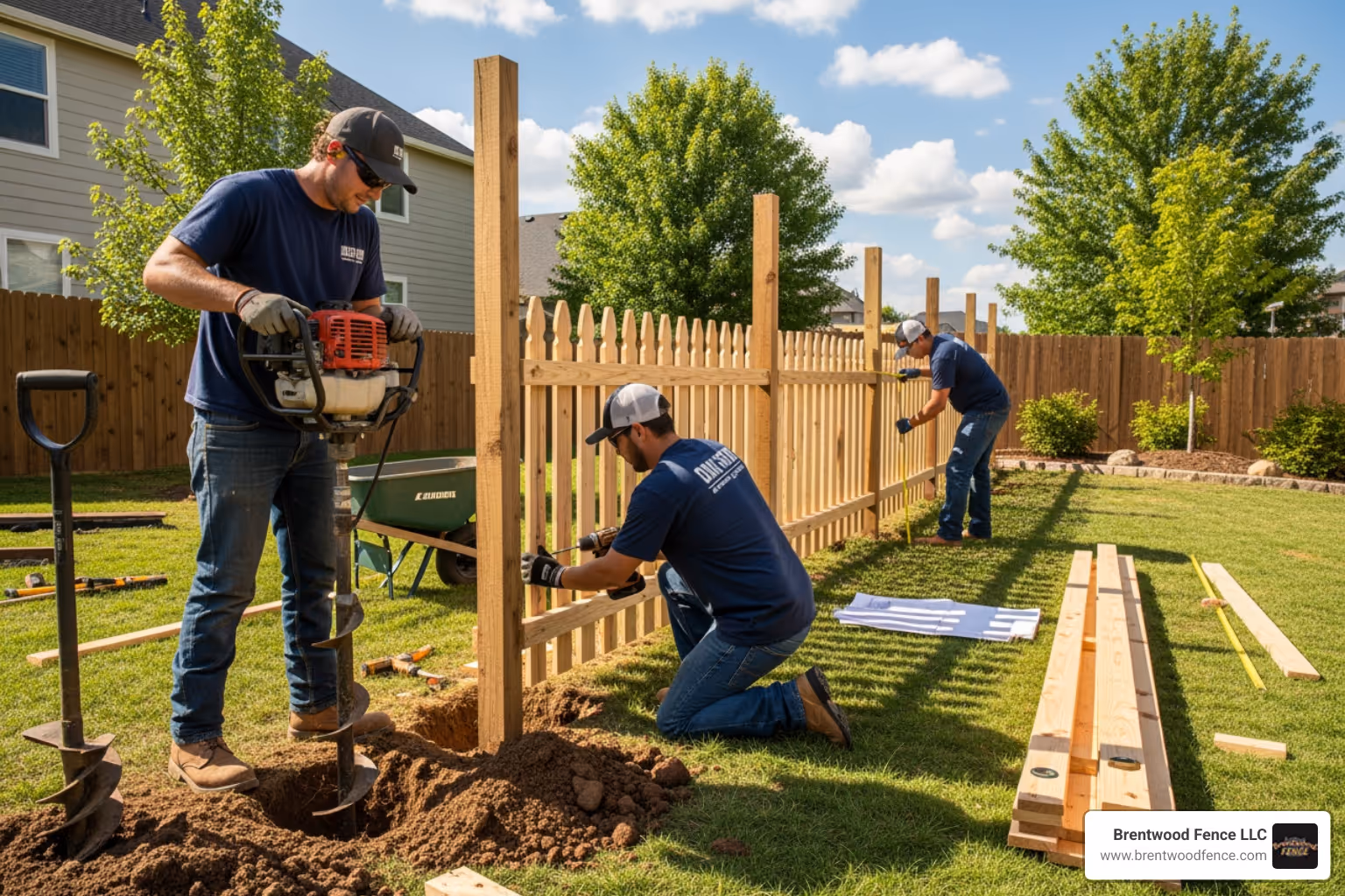 professional fence installation crew at work - fence companies derry nh professional fence installation crew at work - fence companies derry nh
