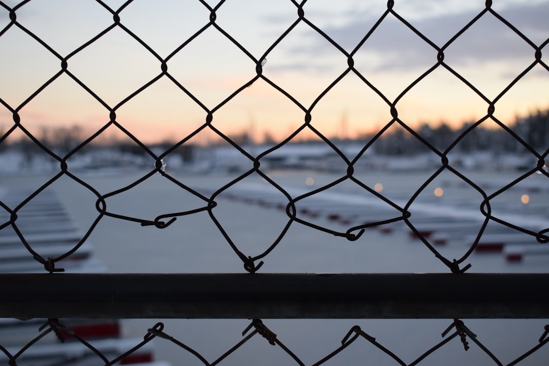 Stainless steel fence at an airport facility - stainless steel chain link