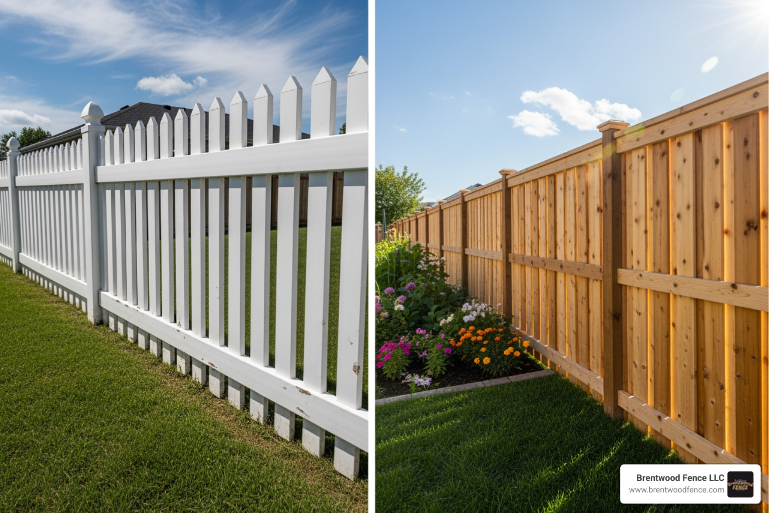 picket vs shadow box fence - wooden fencing