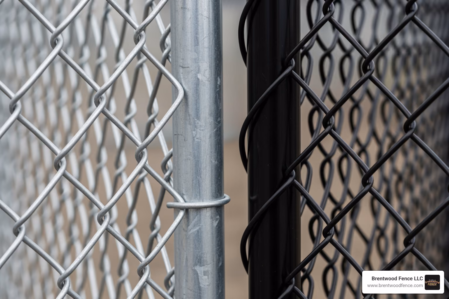Galvanized vs. black vinyl-coated chain link - cyclone fence cost