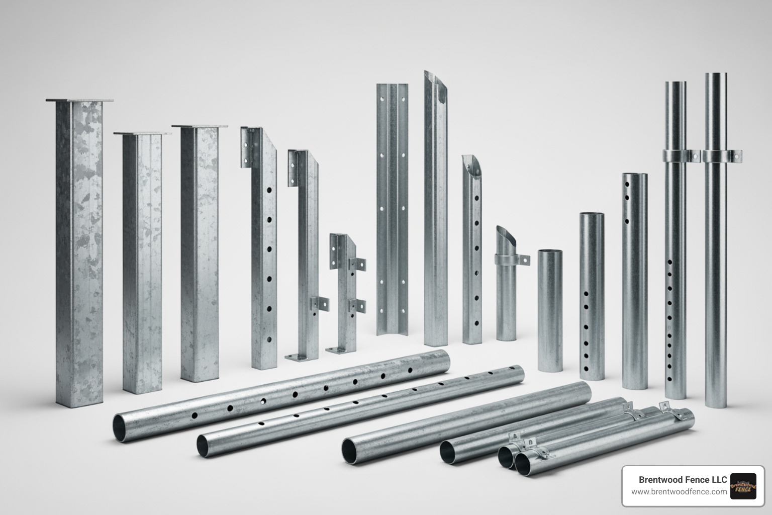 different metal post types - metal fence posts for wood slats