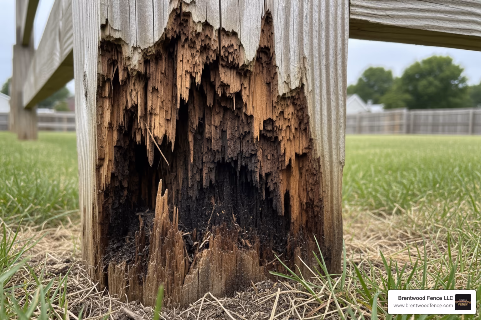 wood rot on traditional posts showing decay at the ground line - metal fence posts for wood fence wood rot on traditional posts showing decay at the ground line - metal fence posts for wood fence