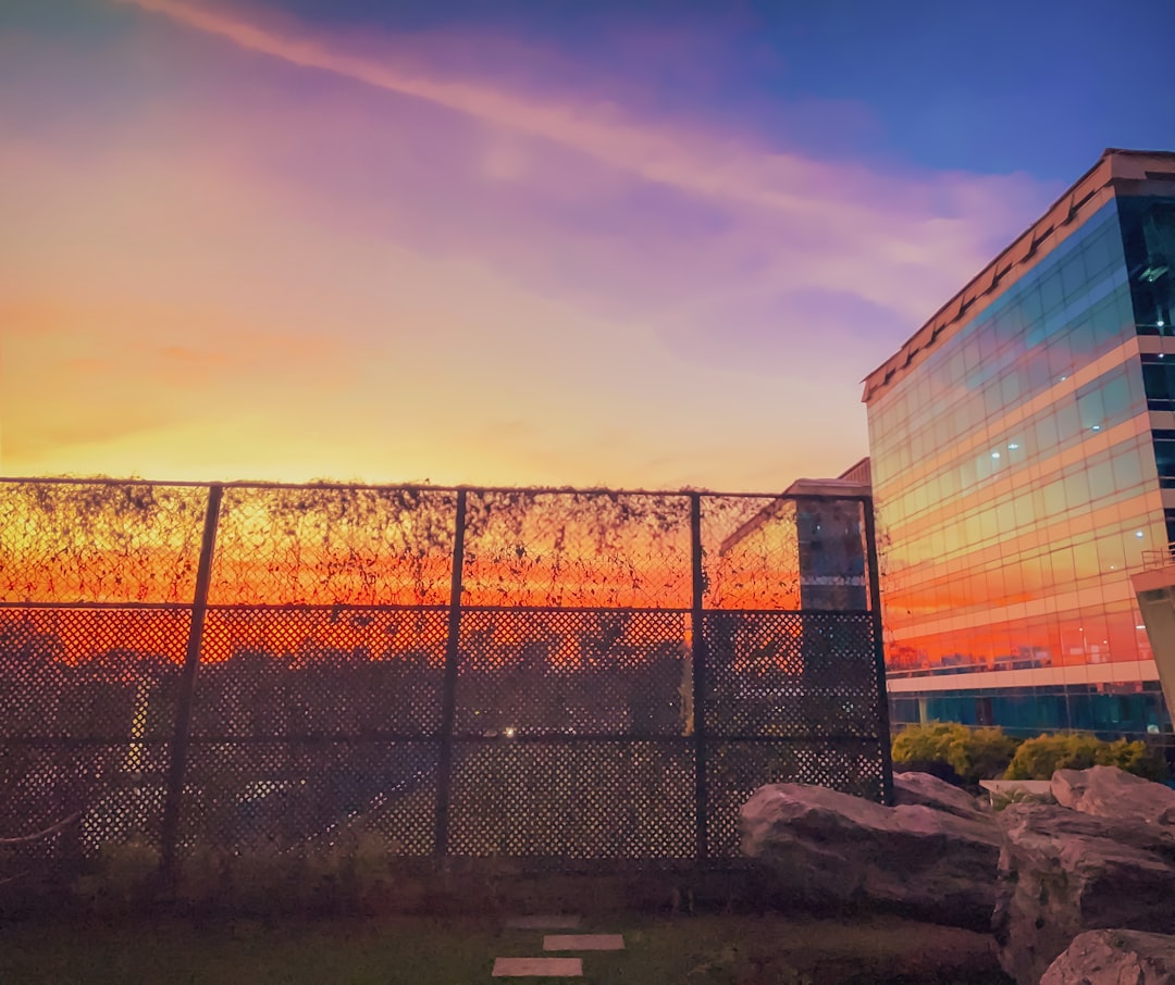 Commercial security fencing installed at a business park