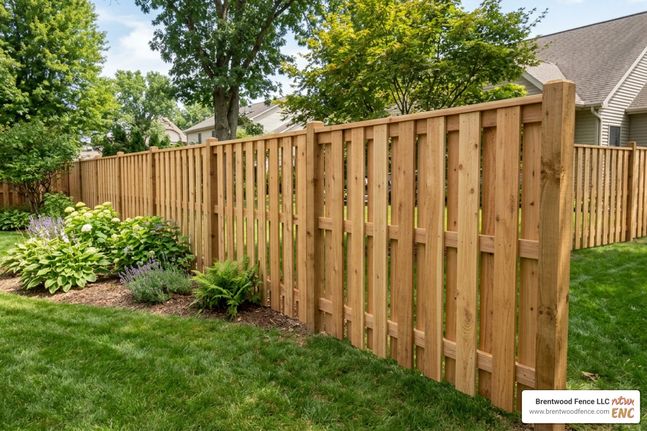 shadowbox wood privacy fence showing alternating boards shadowbox wood privacy fence showing alternating boards