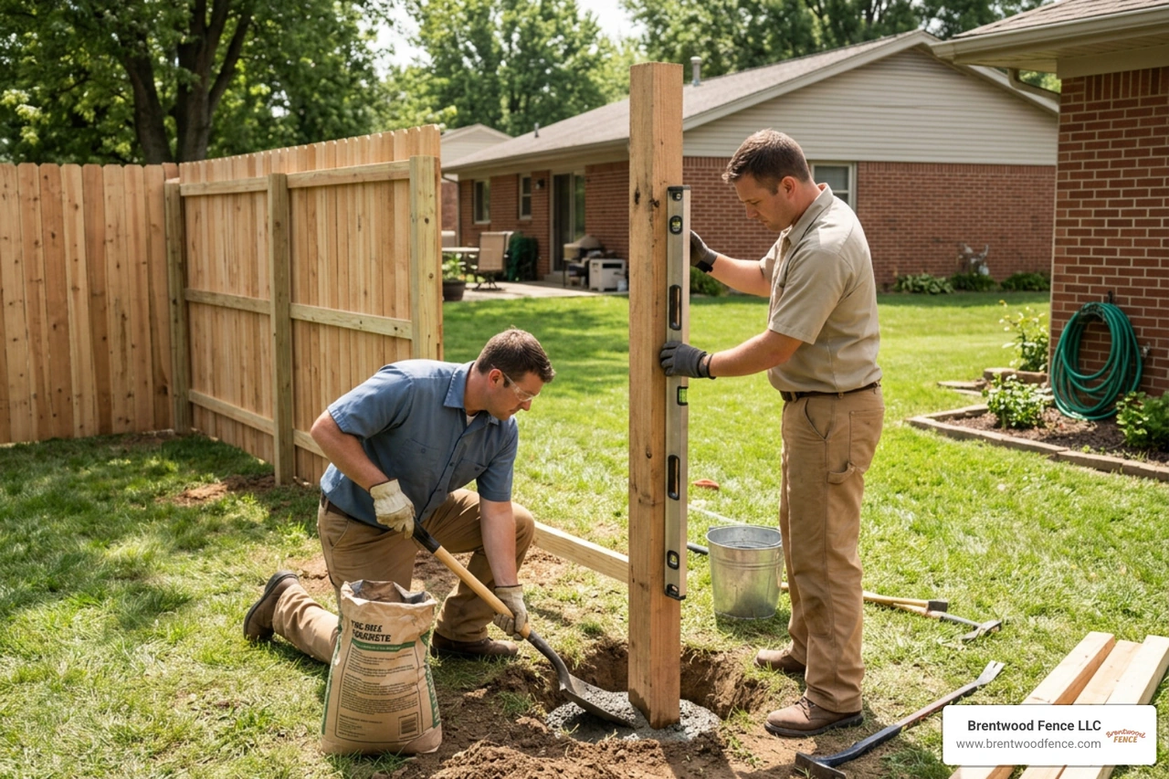 professional fence installers setting post depth in concrete professional fence installers setting post depth in concrete