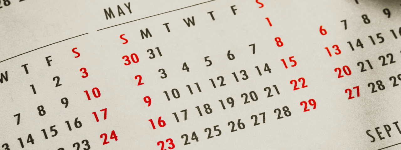 Calendar image showing how seasonality influences SEO and SEM strategy.