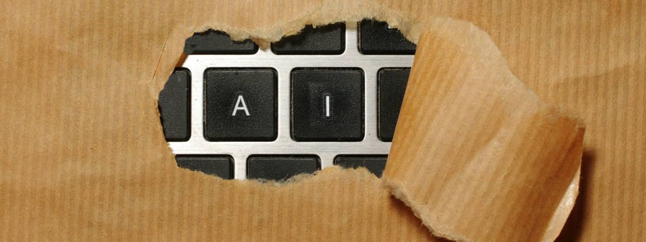 AI letters revealed under torn paper, symbolizing emerging search trends and hidden shifts in behavior.