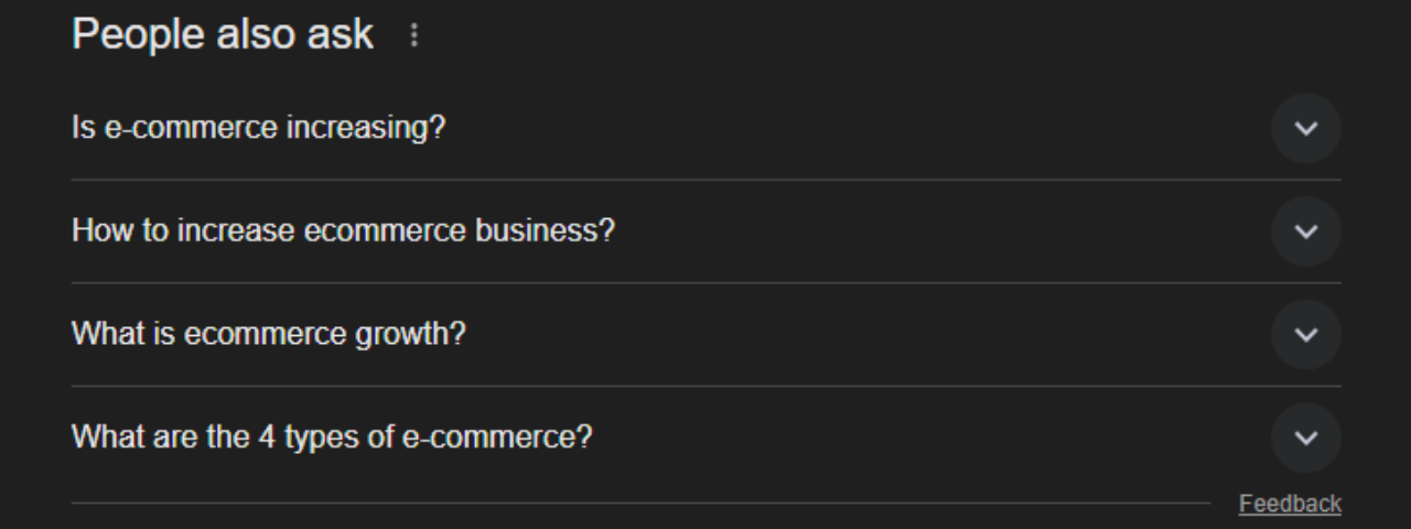 Buyer intent questions pulled from Google PAA for ecommerce insights.