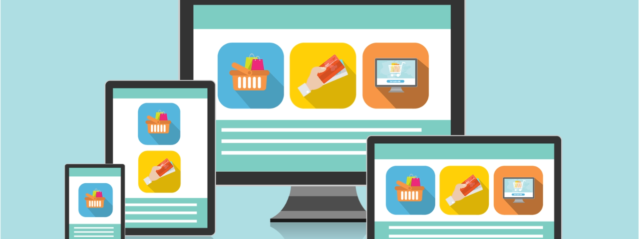 Responsive ecommerce design across desktop, tablet, and mobile devices showing consistent shopping experience.