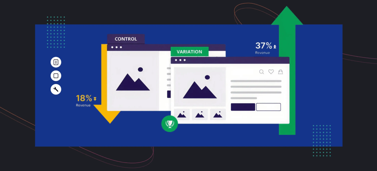 Comparison between control and variation showing impact of A/B testing on ecommerce revenue.