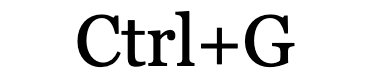 Ctrl+G