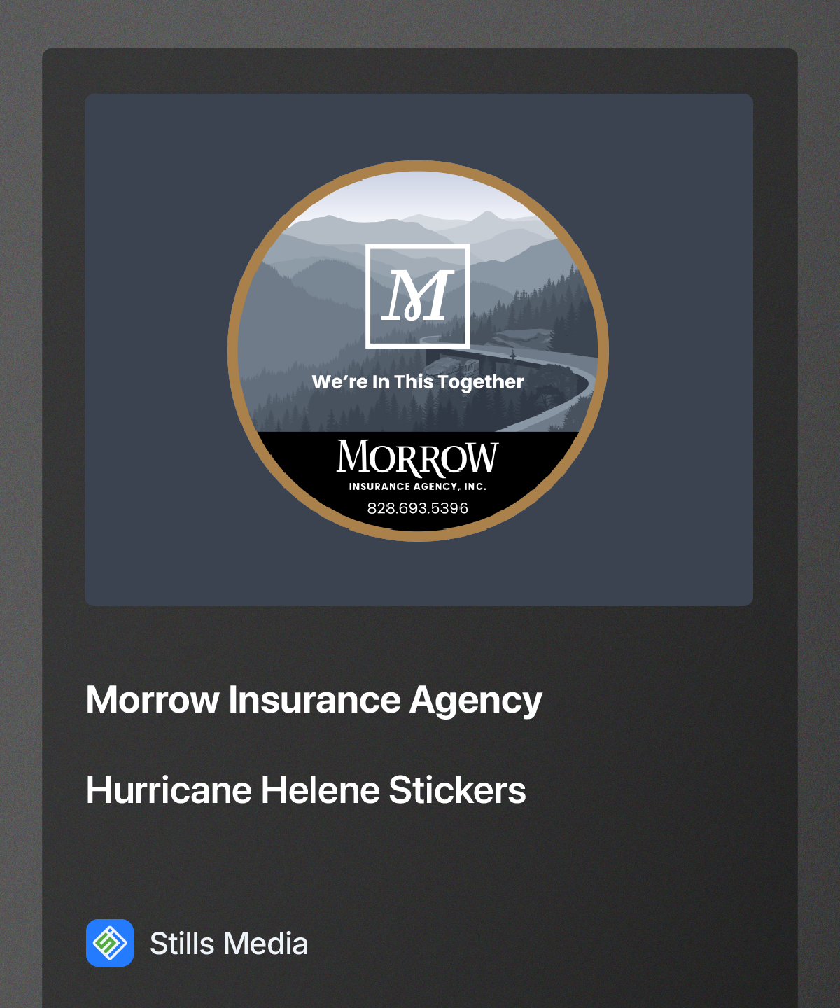 Morrow Insurance Hurricane Helene Stickers