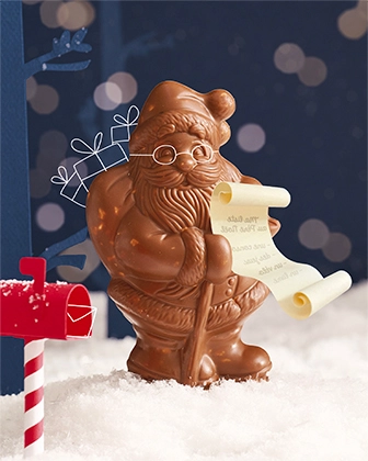 Moulage de père Noël au chocolat