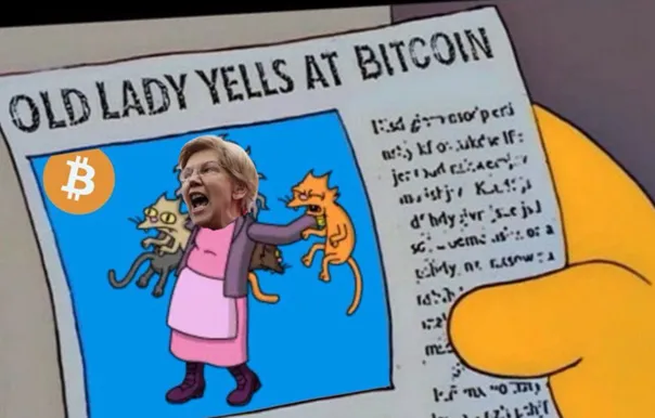 Bitcoin meme Elizabeth Warren
