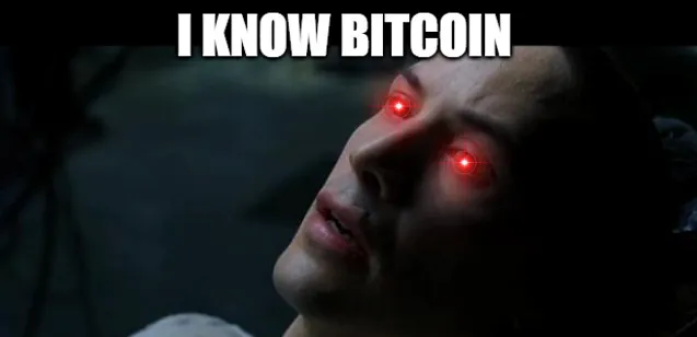 Bitcoin Meme Matrix Neo