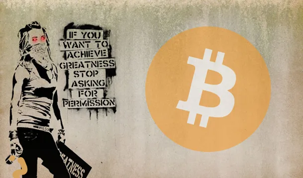 A bitcoin sign on a wallAI-generated content may be incorrect.