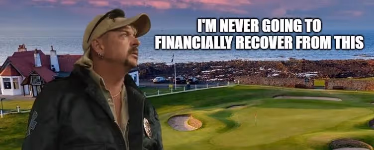 A person in a cap standing in front of a golf courseAI-generated content may be incorrect.