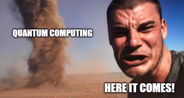 A person making a face in a desert