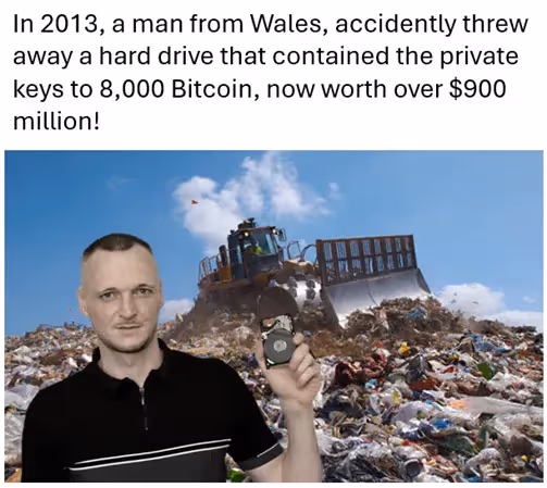 A person holding a camera in front of a pile of garbageAI-generated content may be incorrect.