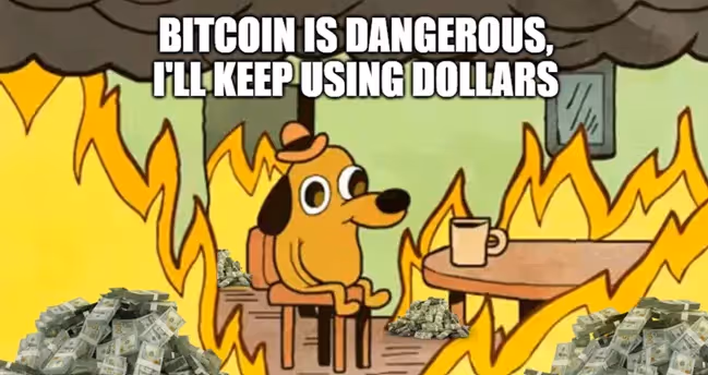 Cartoon dog sitting in a chair with a cup and a table on fireAI-generated content may be incorrect.