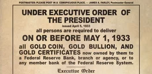 Confiscation of Gold in 1933: Behind the Scenes of a Dispossession | GoldBroker.com