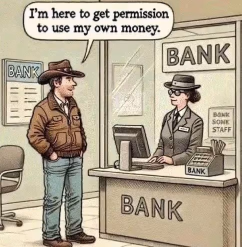 A cartoon of a person standing next to a person at a bankAI-generated content may be incorrect.