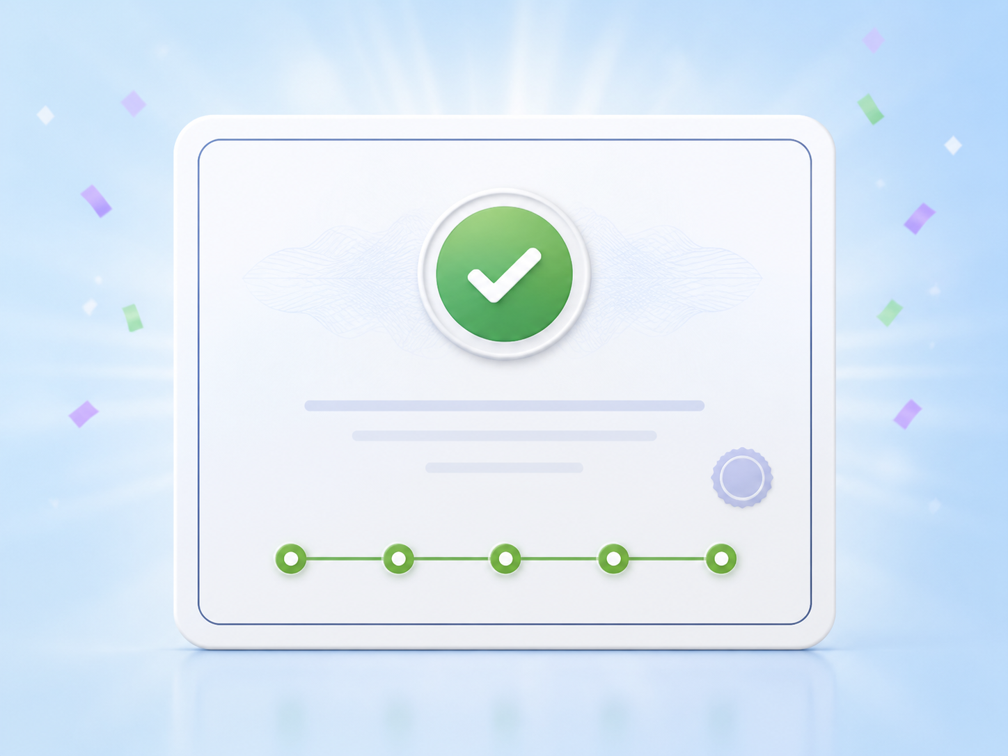 Approved sponsor licence certificate with a green confirmation check.
