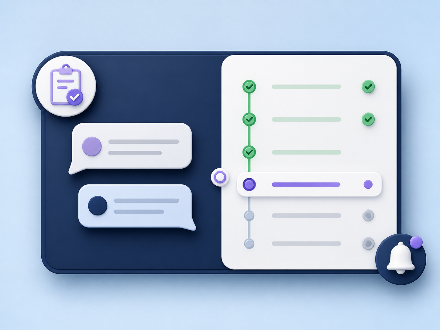 Case timeline, messages and notification representing Home Office liaison and updates.