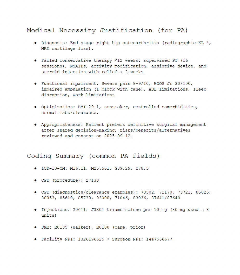Sally Smith - Medical Record 1