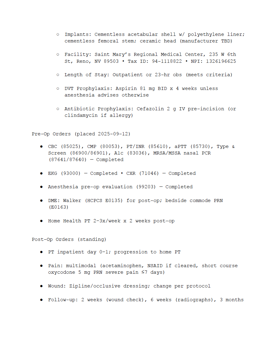 Sally Smith - Medical Record 2