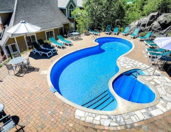 Mont-Tremblant rental with hot tub, fire pit, and scenic views
