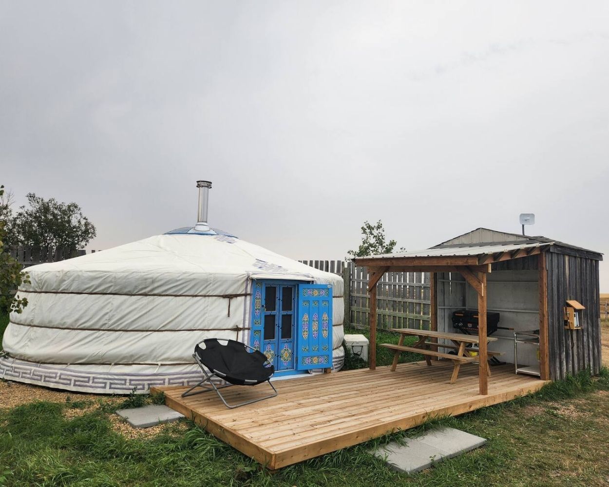 Yurt glampsite.