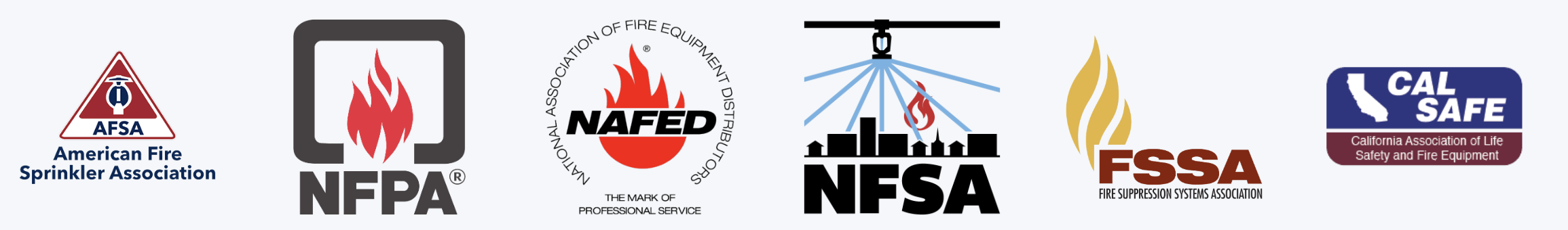 AFSA, NFPA, NAFED, NFSA, FSSA, CAL SAFE