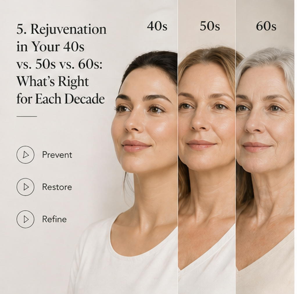 Rejuvenation in Your 40s vs. 50s vs. 60s: What's Right for Each Decade