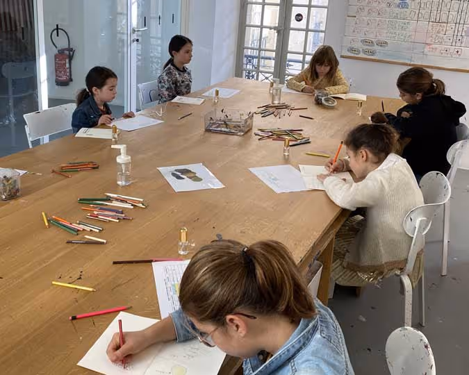 kids in a perfume workshop