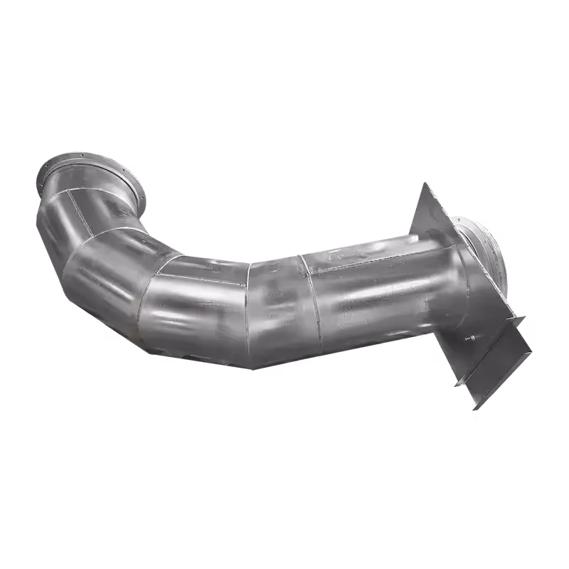Custom Duct Elbow with Cutoff