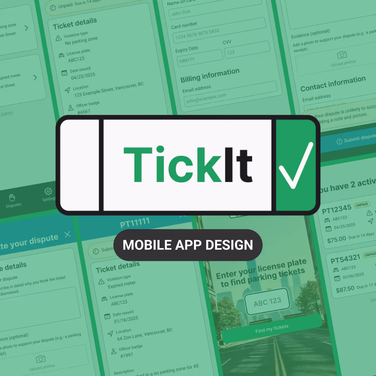 TickIt - Mobile app design.
