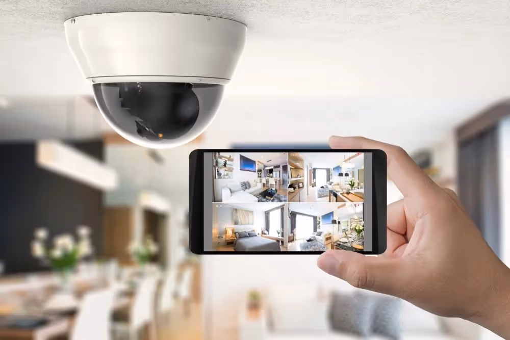 Monitoring security system on mobile phone