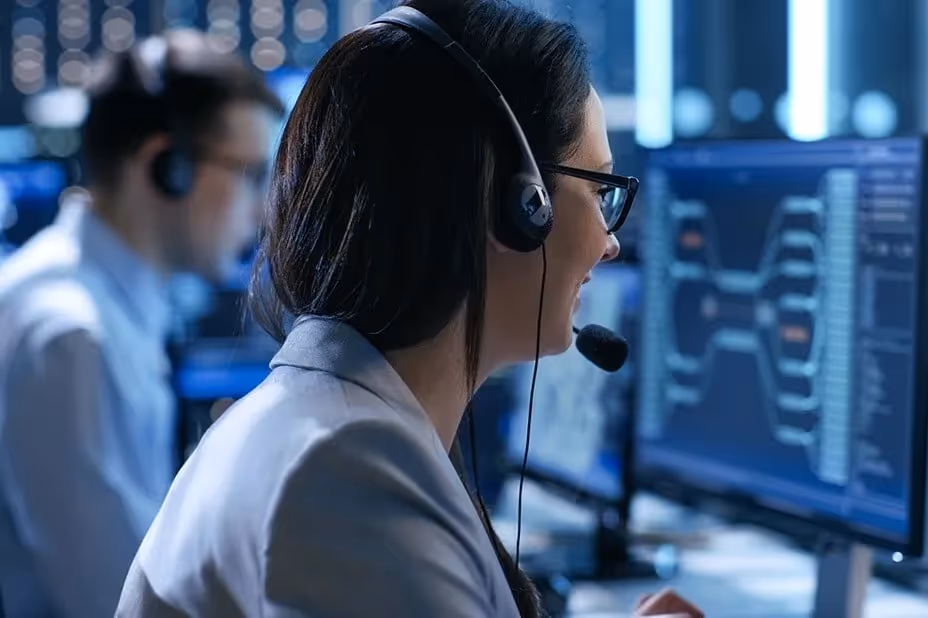 Security company at a monitoring centre
