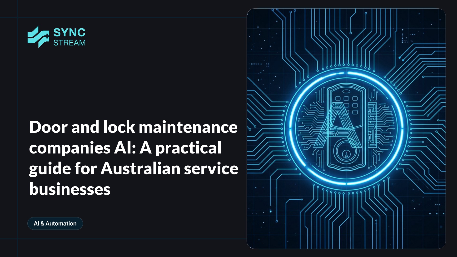 Diagram showing how AI connects to job booking, dispatch, access logs, and compliance records in a door and lock service business