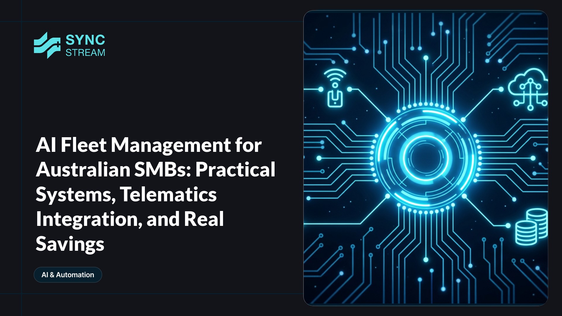 Diagram showing how AI layers on top of telematics data to produce alerts and recommendations for fleet operations