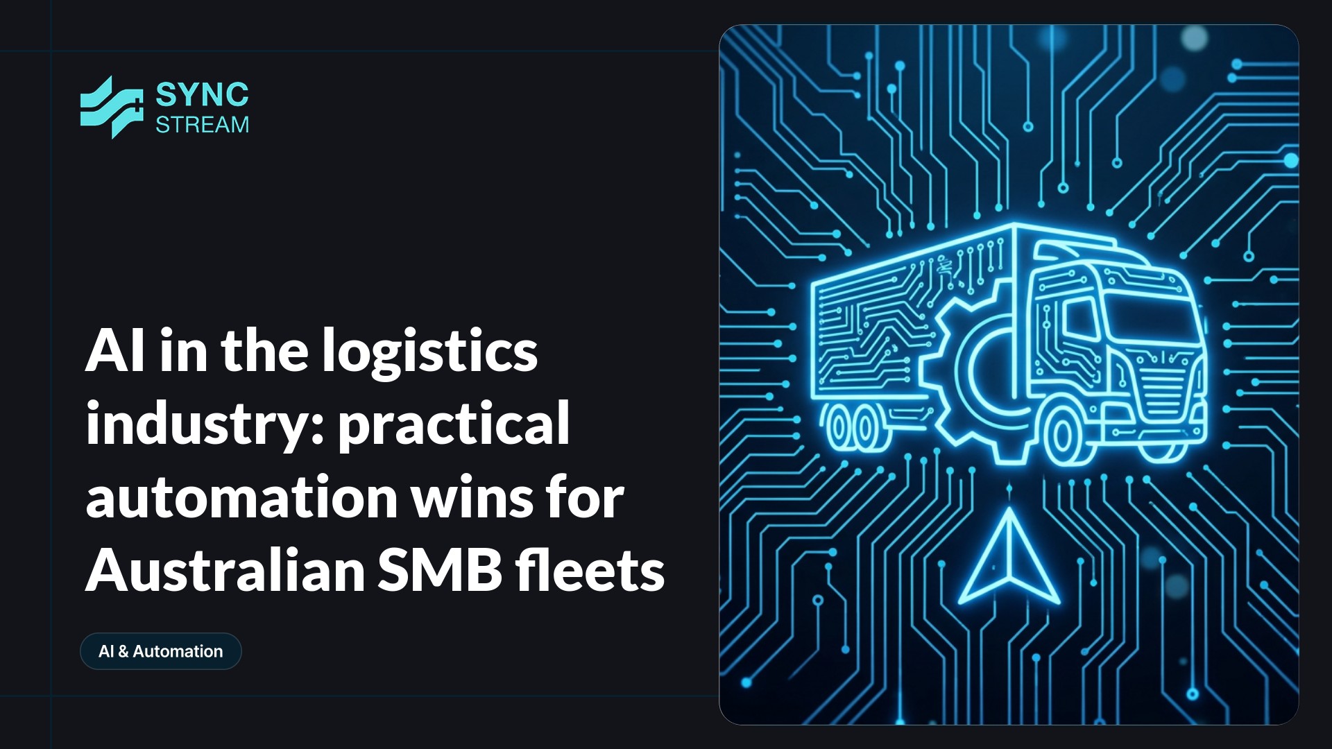 Diagram showing key AI components used in logistics operations