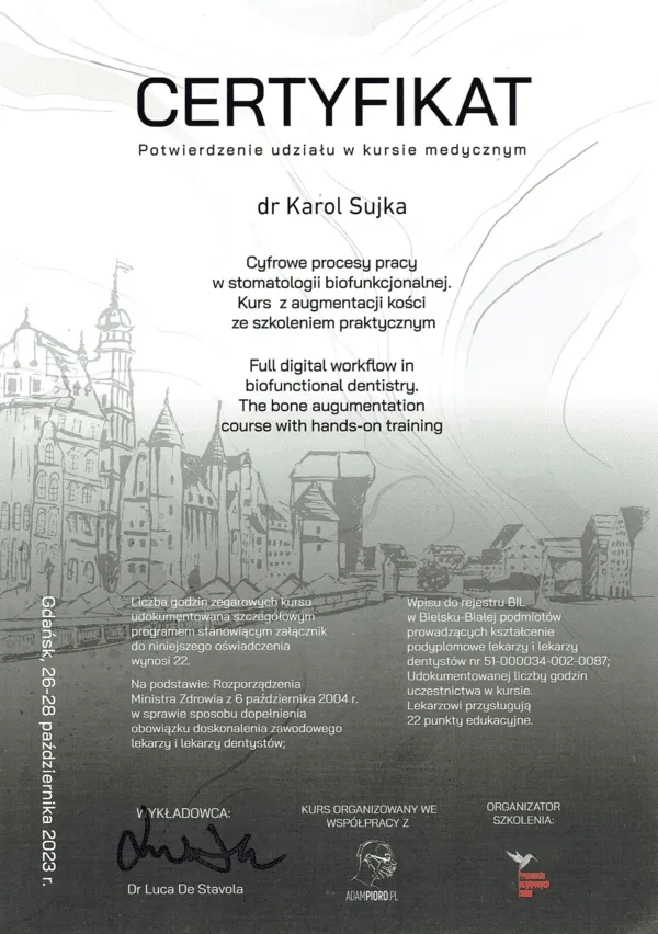 karol-sujka-certyfikat-stomatologia-cyfrowa