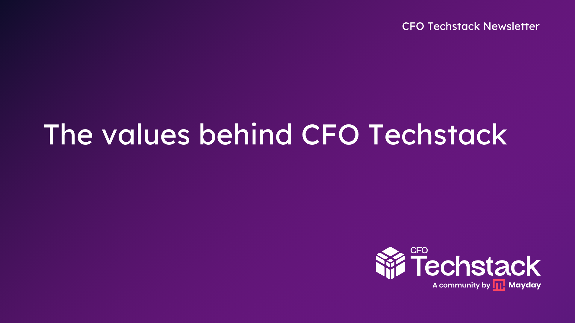 Issue 139: The values behind CFO Techstack