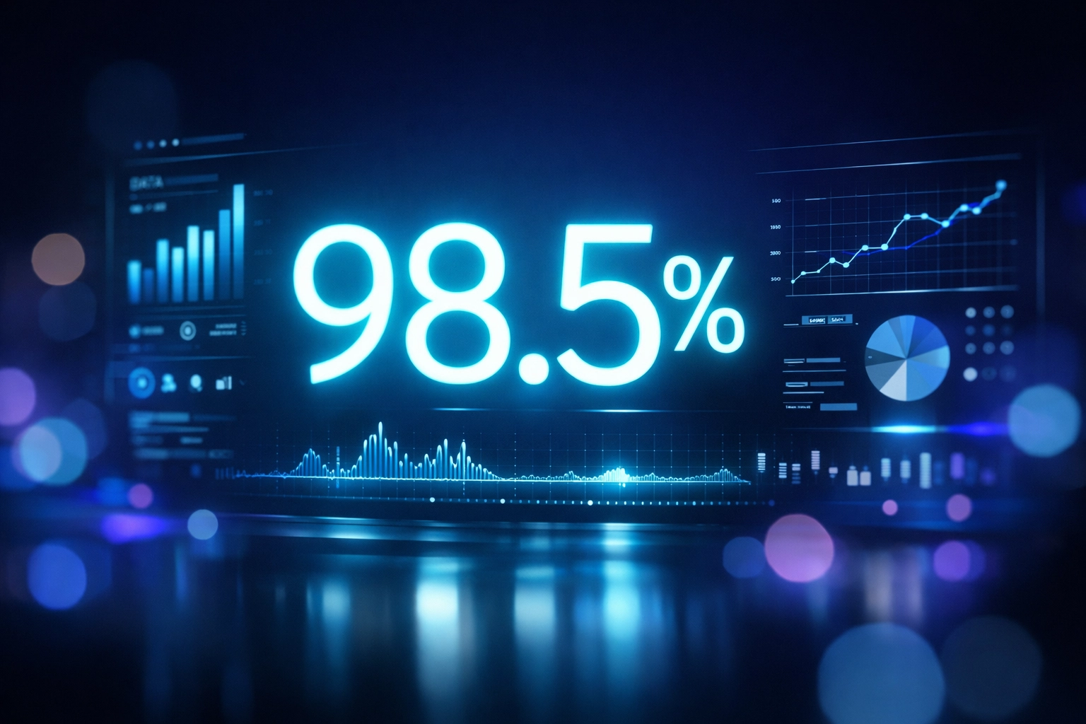 Virtual product placement 98.5% completion rate performance metric visualization