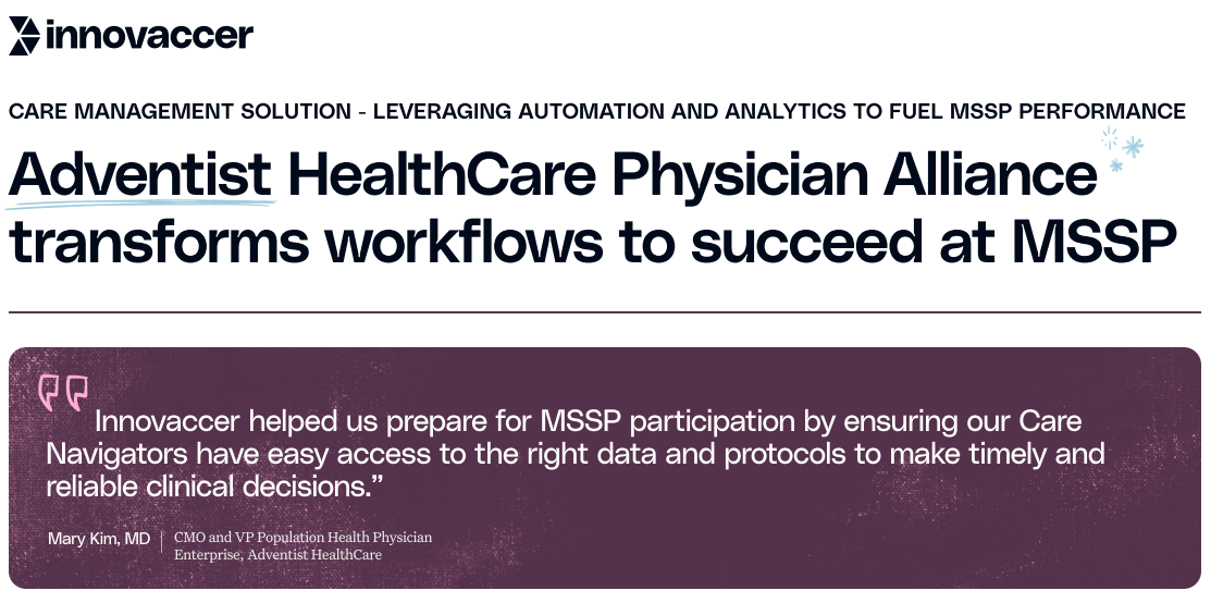 Adventist HealthCare Physician Alliance  transforms workflows to succeed in MSSP