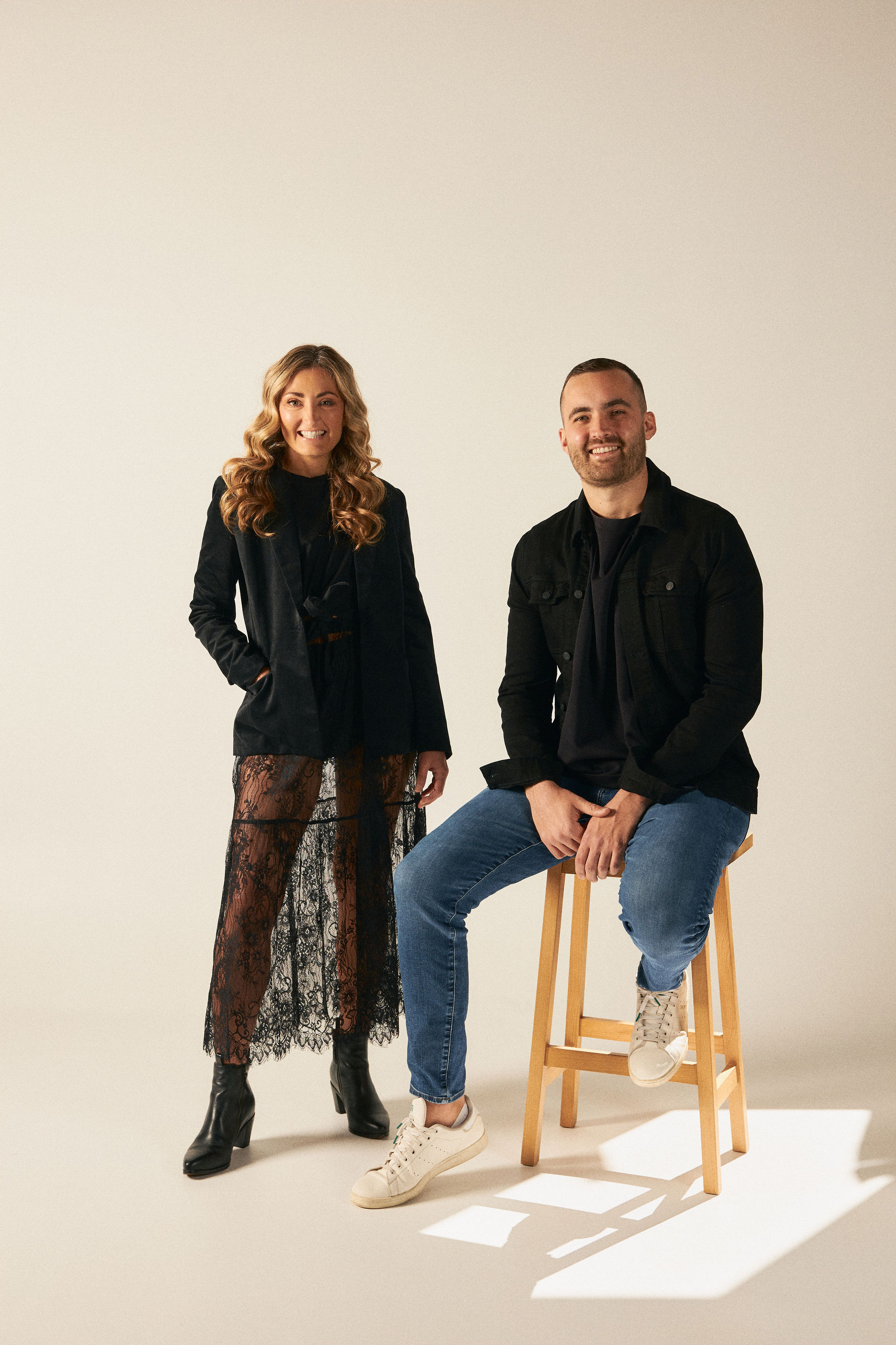 A team of recruiters during a brand photography session.