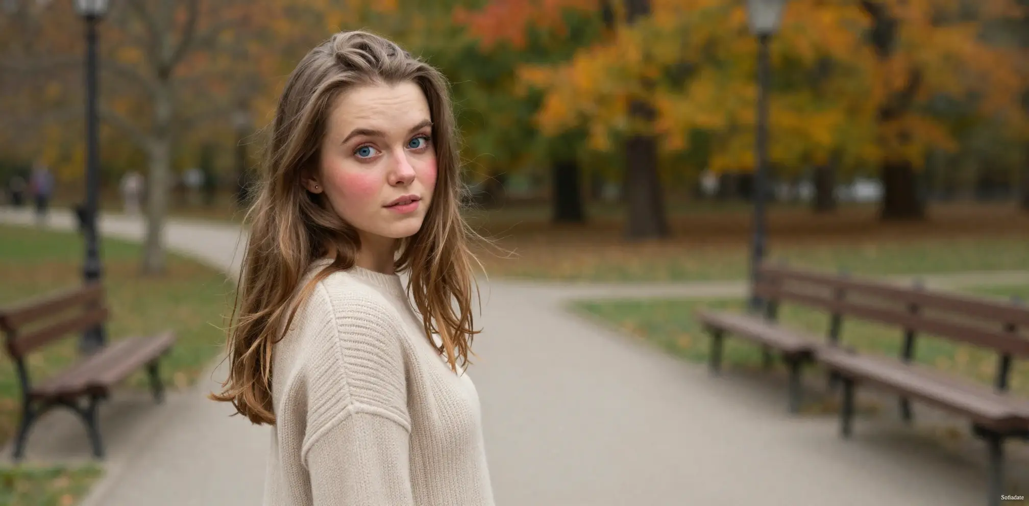 A cute girl in the park