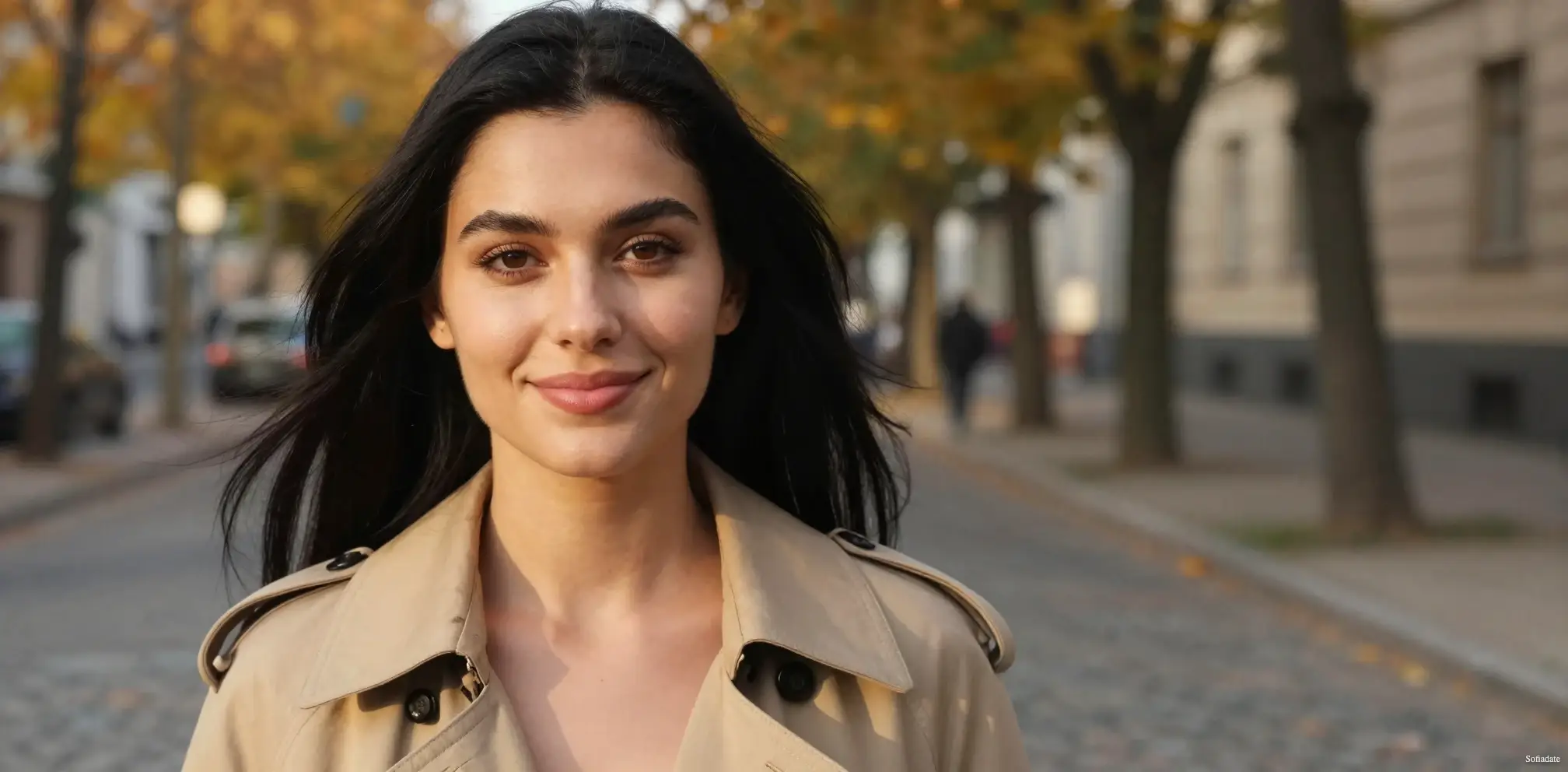 A pretty girl out for a walk